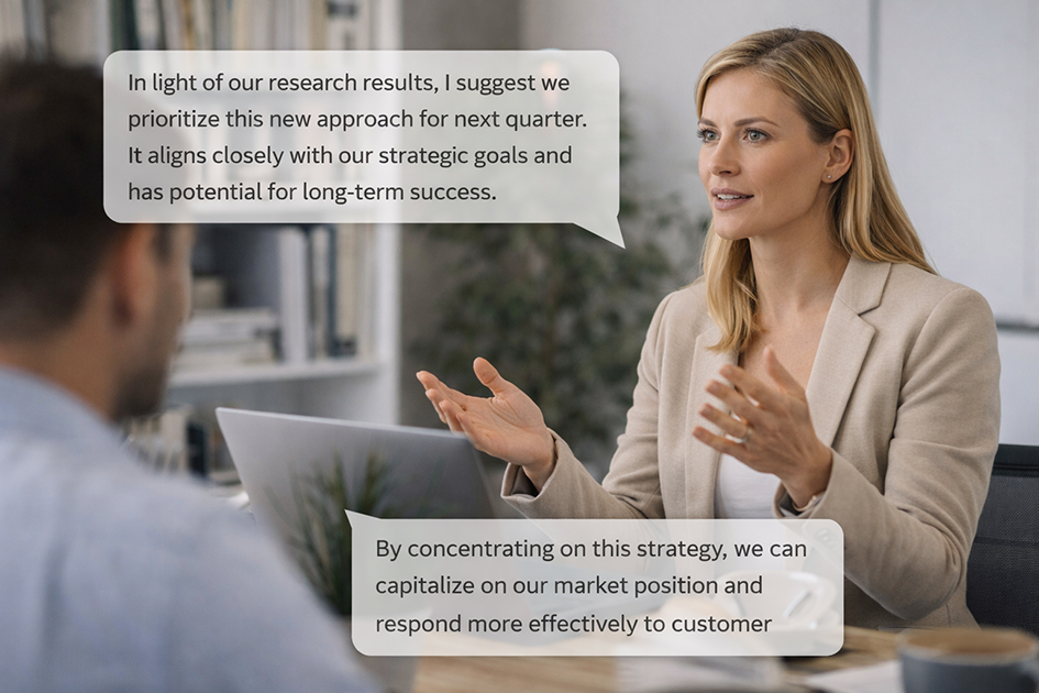 C1 advanced communication — fluent, structured and precise expression in a professional or academic context